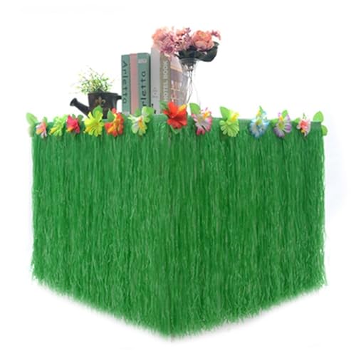 Tischrock for Tropische hawaiianische Partydekorationen, Partydekorationen, Zubehör, Tischdekoration for Geburtstag von Erwachsenen und Kindern Für Hochzeit Party Geburtstag(SET17,580X30CM) von IOEUIWP