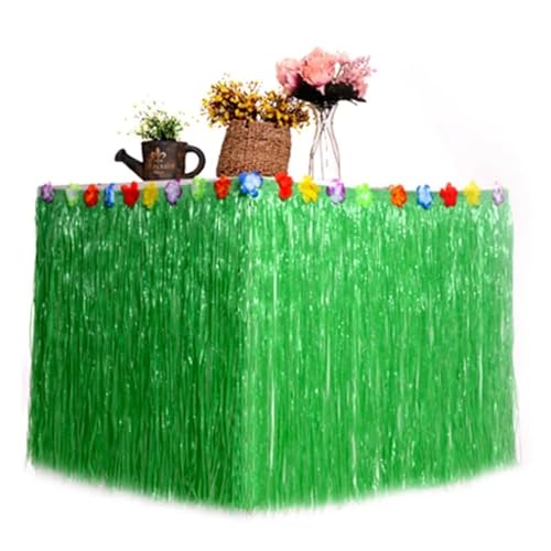 Tischrock for Tropische hawaiianische Partydekorationen, Partydekorationen, Zubehör, Tischdekoration for Geburtstag von Erwachsenen und Kindern Für Hochzeit Party Geburtstag(SET3,276X75CM) von IOEUIWP