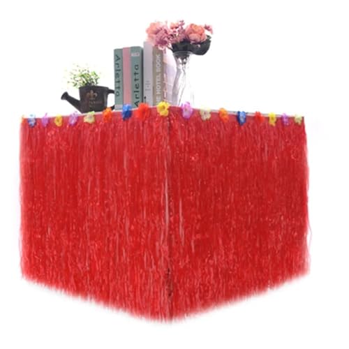 Tischrock for Tropische hawaiianische Partydekorationen, Partydekorationen, Zubehör, Tischdekoration for Geburtstag von Erwachsenen und Kindern Für Hochzeit Party Geburtstag(SET8,276X30CM) von IOEUIWP