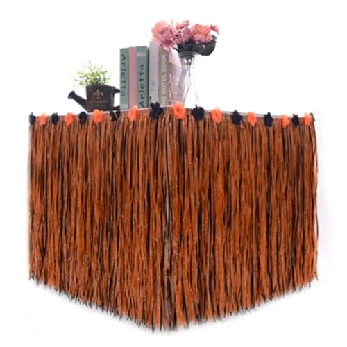 Tischrock for Tropische hawaiianische Partydekorationen, Partydekorationen, Zubehör, Tischdekoration for Geburtstag von Erwachsenen und Kindern Für Hochzeit Party Geburtstag(Set 1,580X75CM) von IOEUIWP