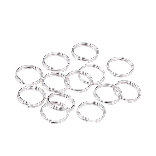 50-200 teile/los 4-20mm Offene Biegeringe Doppel Schleifen Split Ringe Anschlüsse for DIY Schmuck Machen liefert (Color : Silver, Size : 16mm x 100pcs) von IOFIT