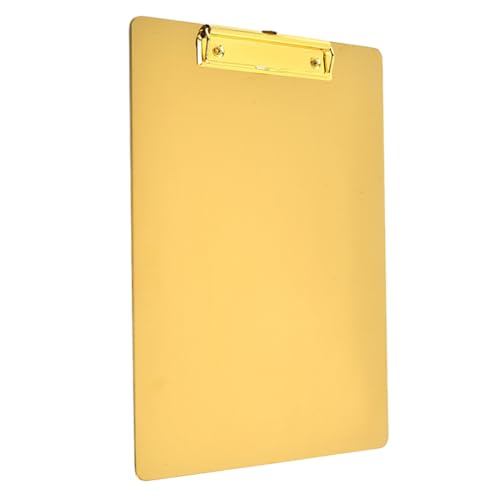 IOIUSKKU Edelstahl Klemmbrett im A4 Format, breite Anwendung für verschiedene Szenen, leichtes und tragbares Schreibblatt, Klemmbrett, Gold 31 * 22.5CM IOIUSKKU Edelstahl Klemmbrett im A4 Format, breite Anwendung für verschiedene Szenen, leichtes und tragbares Schreibblatt, Klemmbrett, Gold 31 * 22.5CM von IOIUSKKU