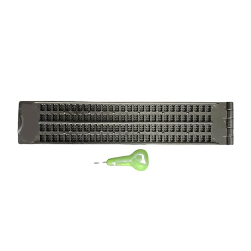 IOIUSKKU Langlebige, tragbare Braille Tafel für blinde Schüler, ABS zum Lernen und Schreiben von Braille in Blindenschulen, Schwarz IOIUSKKU Langlebige, tragbare Braille Tafel für blinde Schüler, ABS zum Lernen und Schreiben von Braille in Blindenschulen, Schwarz von IOIUSKKU