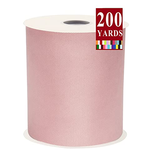 Dusty Rose Tüllstoffrollen, 15,2 cm x 200 m, Stoffspule, Tüllband für DIY-Tutu-Schleife, Babyparty, Geburtstagsparty, Hochzeitsdekorationen, Bastelbedarf Dusty Rose Tüllstoffrollen, 15,2 cm x 200 m, Stoffspule, Tüllband für DIY-Tutu-Schleife, Babyparty, Geburtstagsparty, Hochzeitsdekorationen, Bastelbedarf von IONTACH