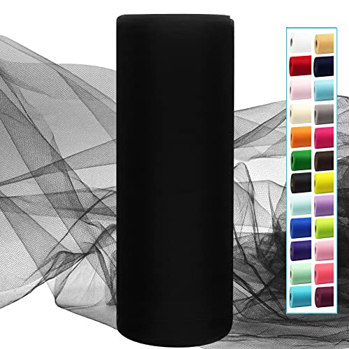 IONTACH Schwarze Tüllstoffrollen, 137 cm x 40 m, Tüllbolzen für Hochzeit, Halloween, Dekorationen, DIY, schwarzes Tutu, Babyparty, Tischrock, Deckendekoration, Geburtstagsparty, Bastelbedarf IONTACH Schwarze Tüllstoffrollen, 137 cm x 40 m, Tüllbolzen für Hochzeit, Halloween, Dekorationen, DIY, schwarzes Tutu, Babyparty, Tischrock, Deckendekoration, Geburtstagsparty, Bastelbedarf von IONTACH