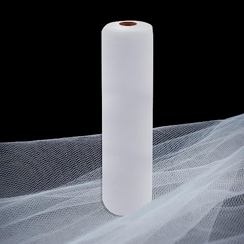 Weiße Tüllstoffrollen, 137 cm x 9,1 m, für Hochzeit, Weihnachtsdekoration, Geschenkverpackung, Gartennetz, DIY, Tutu, Babyparty, Tischrock, Geburtstagsparty, Bastelbedarf Weiße Tüllstoffrollen, 137 cm x 9,1 m, für Hochzeit, Weihnachtsdekoration, Geschenkverpackung, Gartennetz, DIY, Tutu, Babyparty, Tischrock, Geburtstagsparty, Bastelbedarf von IONTACH