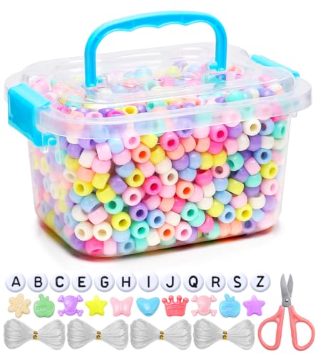 IOOLEEM Macaron farbige Pony-Perlen – 1000-teiliges Set für Freundschaftsarmbänder und Schmuckherstellung, einfache Lagerung IOOLEEM Macaron farbige Pony-Perlen – 1000-teiliges Set für Freundschaftsarmbänder und Schmuckherstellung, einfache Lagerung von IOOLEEM
