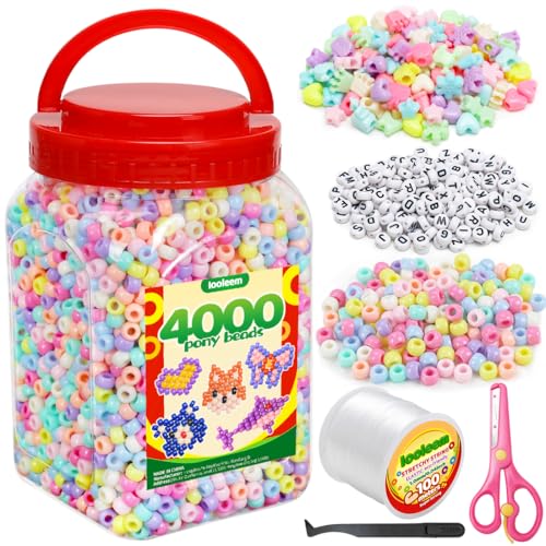 IOOLEEM Macaron farbige Pony-Perlen – 4000-teiliges Set für Freundschaftsarmbänder und Schmuckherstellung, einfache Lagerung IOOLEEM Macaron farbige Pony-Perlen – 4000-teiliges Set für Freundschaftsarmbänder und Schmuckherstellung, einfache Lagerung von IOOLEEM