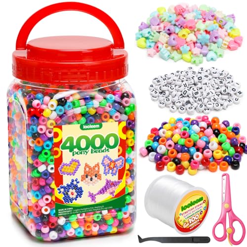 IOOLEEM Mehrfarbige Pony-Perlen – 4000-teiliges Set für Freundschaftsarmbänder und Schmuckherstellung, einfache Lagerung IOOLEEM Mehrfarbige Pony-Perlen – 4000-teiliges Set für Freundschaftsarmbänder und Schmuckherstellung, einfache Lagerung von IOOLEEM