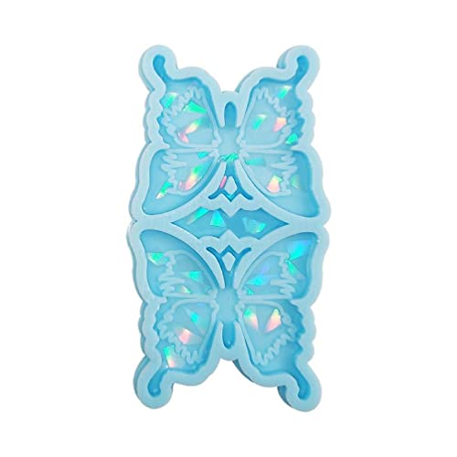 IOOOFU Holografische Schmetterlings-Harzgussform – Silikon-Epoxid-Form für DIY-Schmuckherstellung, Schlüsselanhänger, Ohrringe, Anhänger – transparent/farblos, wiederverwendbar, langlebig von IOOOFU