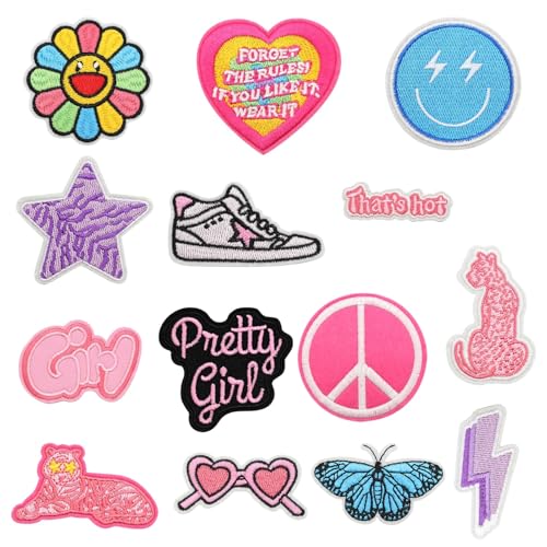 IOPJLK Bügelbilder Patches zum Aufbügeln 15 Stück, Cartoon Bügelbilder für Textilien, Applikationen zum Aufbügeln für Erwachsene und Kinder, Aufnäher für Jacke Hut Rucksack Jeans IOPJLK Bügelbilder Patches zum Aufbügeln 15 Stück, Cartoon Bügelbilder für Textilien, Applikationen zum Aufbügeln für Erwachsene und Kinder, Aufnäher für Jacke Hut Rucksack Jeans von IOPJLK