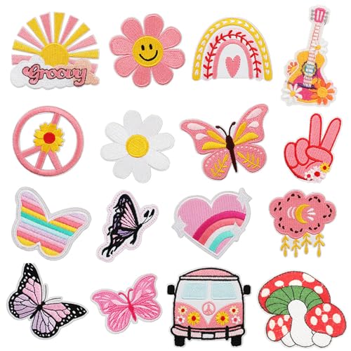 IOPJLK Bügelbilder Patches zum Aufbügeln 16 Stück, Cartoon Bügelbilder für Textilien, Applikationen zum Aufbügeln für Erwachsene und Kinder, Aufnäher für Jacke Hut Rucksack Jeans IOPJLK Bügelbilder Patches zum Aufbügeln 16 Stück, Cartoon Bügelbilder für Textilien, Applikationen zum Aufbügeln für Erwachsene und Kinder, Aufnäher für Jacke Hut Rucksack Jeans von IOPJLK