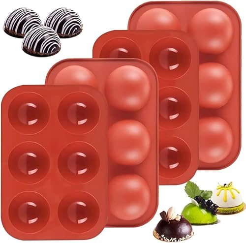 IOSCDH Packungen Backform, 4 Pcs Scheibenform Silikonform, Kuppel Silikonformen, Handgemachte Seifenformen, für Süßigkeiten, Schokolade, Gelee, Eiswürfel, Backform IOSCDH Packungen Backform, 4 Pcs Scheibenform Silikonform, Kuppel Silikonformen, Handgemachte Seifenformen, für Süßigkeiten, Schokolade, Gelee, Eiswürfel, Backform von IOSCDH