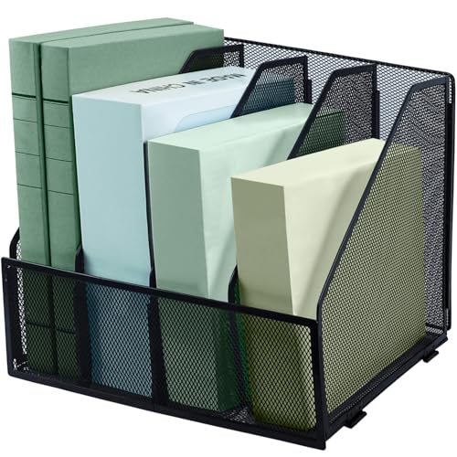 IOUGDSEC Papier-Briefablage, 4 Etagen, Metallgitter, Schreibtisch-Organizer, A4-Papierablagen für Heimbüro, Schwarz IOUGDSEC Papier-Briefablage, 4 Etagen, Metallgitter, Schreibtisch-Organizer, A4-Papierablagen für Heimbüro, Schwarz von IOUGDSEC