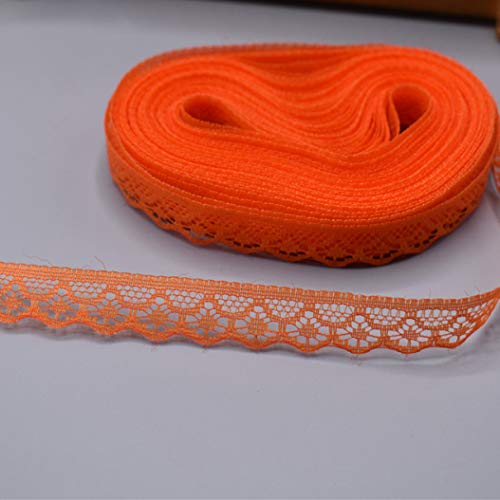 Spitzenbesatz, Spitzenband, Polyesterbesatz, Spitzenstoff, DIY, bestickt, for Zuhause, Nähen, Hochzeitskleid, Geschenkdekoration, 9,1 m(Dark Orange) von IPAGSEFWE