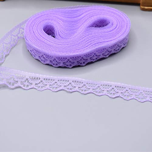 Spitzenbesatz, Spitzenband, Polyesterbesatz, Spitzenstoff, DIY, bestickt, for Zuhause, Nähen, Hochzeitskleid, Geschenkdekoration, 9,1 m(Light Purple) von IPAGSEFWE