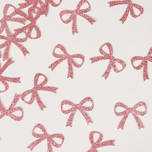 200 Stück Schleifen-Konfetti für Tisch, rosa Glitzer-Schleifenkonfetti für Mädchen, Geburtstag, Babyparty, Dekoration, Junggesellinnenabschied, Hochzeit, Partyzubehör 200 Stück Schleifen-Konfetti für Tisch, rosa Glitzer-Schleifenkonfetti für Mädchen, Geburtstag, Babyparty, Dekoration, Junggesellinnenabschied, Hochzeit, Partyzubehör von IPAIDUI