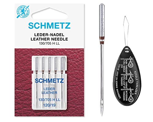 Leder-Nähmaschinennadeln, Größe 120/19, inklusive großem Nadeleinfädler Leder-Nähmaschinennadeln, Größe 120/19, inklusive großem Nadeleinfädler von IPC Sewing Parts