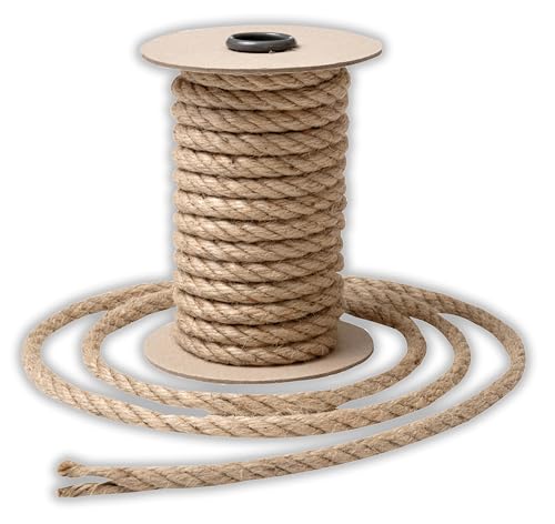 IPEA Natürliche Juteseil 12 mm für Dekorationen und Bastelarbeiten – Made in Italy – 10 Meter – Robuste Jutekordel für Handwerk, Dekoration, Katze, Garten, Zuhause IPEA Natürliche Juteseil 12 mm für Dekorationen und Bastelarbeiten – Made in Italy – 10 Meter – Robuste Jutekordel für Handwerk, Dekoration, Katze, Garten, Zuhause von IPEA