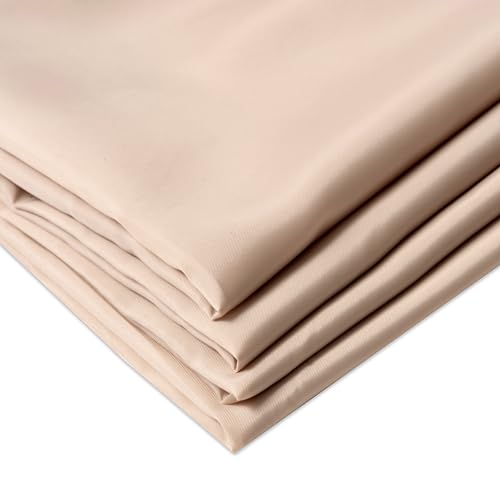 IPEA Futterstoff Stoff Beige - 200 cm x 150 cm - Made in Italy - Meterware zum Nähen, Kleidung, Futter, Jacken, Hosen, Röcke, Möbel, Kissen - Polyester Stoff zum Futter von IPEA