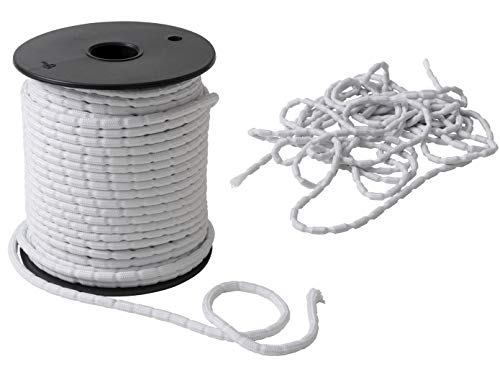 IPEA Bleiband 100G für Vorhänge, Gardinen, Stoffe, Moskitonetz – 5 Meter – Made in Italy - Verschiedene Grammaturen – Gewicht, Bewschwerung, Ballastgewicht – Blei-Geflecht Farbe weiß – 100 g/m von IPEA
