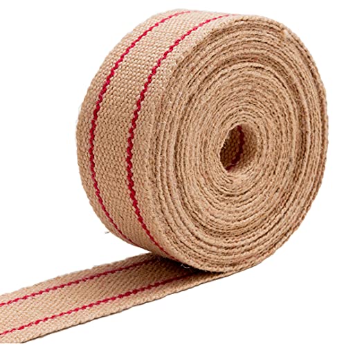 IPEA Jute Gurt zum Basteln – Made in Italy – 10 Meter Länge – Jute Gurtband Professionelles Kordelband für Stühle, Polsterung, Sofas, Befestigung von Möbeln, Dekorationen – Natur – 60 mm – Natural von IPEA