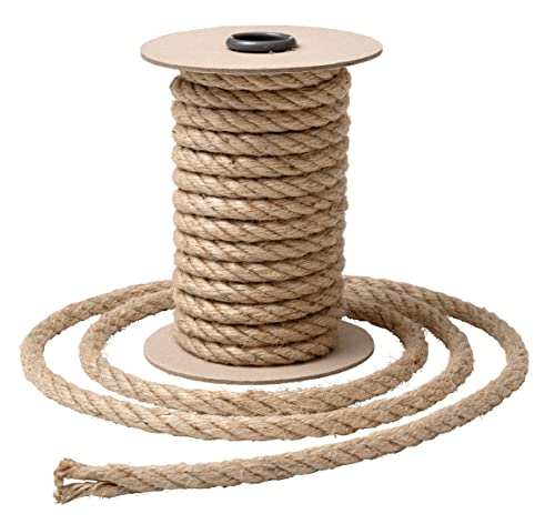 IPEA Juteseil Naturfasern 8 mm für Dekorationen und Bastelarbeiten – Made in Italy – 10 Meter Länge – JuteSchnur Jute Kordel für Handwerk, Einrichtung, Katze, Garten - Jute Seil von IPEA