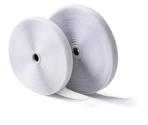 IPEA Klettband zum Nähen, 20 mm, Weiß – Ben 25 Meter Länge – Klettband zum Nähen (nicht selbstklebend) – extra starker Streifen für Einrichtung, Zuhause, Kleidung – Haken und Ring von IPEA