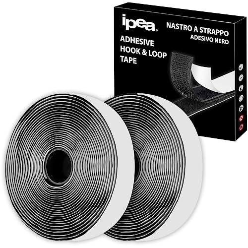 PEA Klettband Selbstklebend Schwarz 20 mm - Extra Stark - 5 Meter Länge - Klebestreifen, Vielseitig Einsetzbar zum Befestigen von Objekten, Moskitonetz, Teppichen - Doppelseitig Klebende PEA Klettband Selbstklebend Schwarz 20 mm - Extra Stark - 5 Meter Länge - Klebestreifen, Vielseitig Einsetzbar zum Befestigen von Objekten, Moskitonetz, Teppichen - Doppelseitig Klebende von IPEA