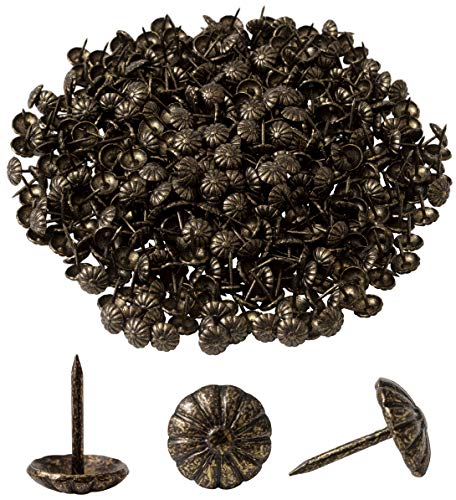 IPEA Tapetennägel Modell Blume - 100 Stück - Dekorative Nieten für Möbel Einrichtung Sessel - Made in Italy - Metallnadeln - Farbe antikgold - 11 x 12 mm IPEA Tapetennägel Modell Blume - 100 Stück - Dekorative Nieten für Möbel Einrichtung Sessel - Made in Italy - Metallnadeln - Farbe antikgold - 11 x 12 mm von IPEA