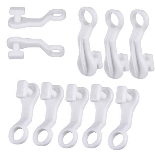 IPEAK Vorhang-Gleiter-Haken, Kunststoff, Weiß, 100 Stück IPEAK Vorhang-Gleiter-Haken, Kunststoff, Weiß, 100 Stück von IPEAK