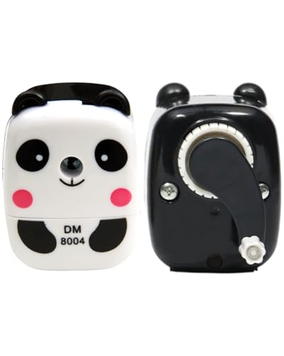 IPNSDON 1 x Bleistiftspitzer, Bleistiftspitzer, Hand-Bleistiftspitzer für Kinder, praktischer Schreibtischspitzer, Studenten, Büro, Schule (Panda) von IPNSDON