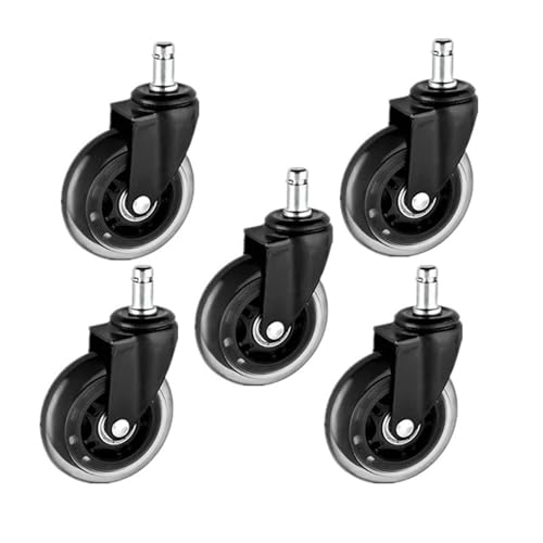 5Pcs 3 Zoll M11x22 PU Einsatz Stange Universal Rad Große Klasse Stuhl Klemme Rollen Computer(2 Universal 3 Brake) von IPVXNNFW