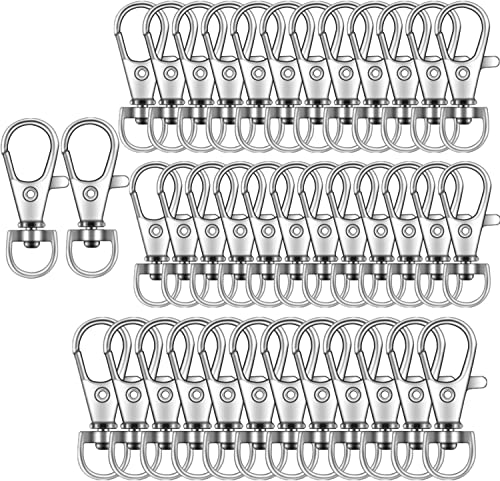 50 Stück Schlüsselanhänger-Clip-Haken, Drehverschlüsse, Schlüsselband, Karabinerhaken, Schlüsselanhänger-Haken für Schlüsselbänder, Basteln, Silber 50 Stück Schlüsselanhänger-Clip-Haken, Drehverschlüsse, Schlüsselband, Karabinerhaken, Schlüsselanhänger-Haken für Schlüsselbänder, Basteln, Silber von IPXEAD