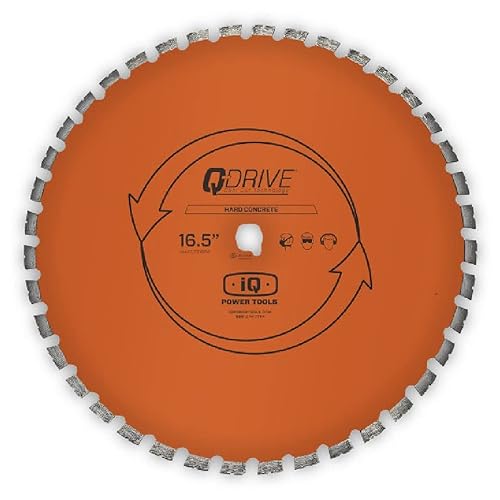 420mm segmentiertes Q-Drive Sägeblatt mit geräuscharmem Kern, orange Kombi-Sägeblatt für die iQMS362i von IQ Power Tools