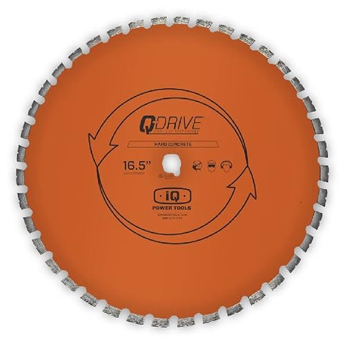 IQ Power Tools 420mm Segmentiertes Q-Drive Sägeblatt mit Geräuscharmem Kern, Orange, Siliziumkarbid, Betonkompatibel, Industriell, Sägeblatt von IQ Power Tools
