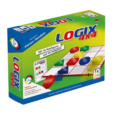 IQ-Spiele Logix 4x4: Holz Denkspiel für 7+, 1 Spieler, 16 Holzfiguren, 4x4-Matrix, 70 Aufgabenkarten, Logikspiel IQ-Spiele Logix 4x4: Holz Denkspiel für 7+, 1 Spieler, 16 Holzfiguren, 4x4-Matrix, 70 Aufgabenkarten, Logikspiel von IQ-Spiele