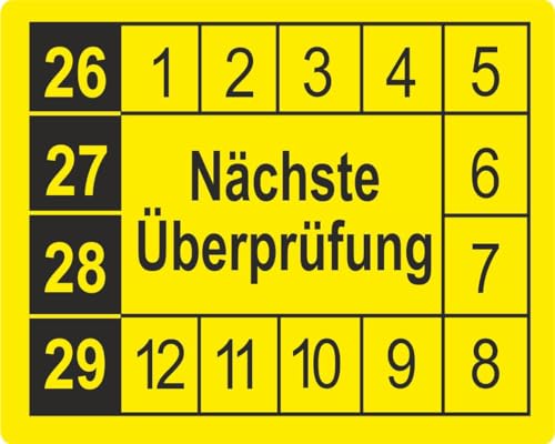 Prüfplaketten ab 2026 - mehrjährig: 12 x 15 mm - 250 Stück - aus hochwertiger Haftfolie - Staffelpreise für Businesskunden ab 3, 6, 11 VE Prüfplaketten ab 2026 - mehrjährig: 12 x 15 mm - 250 Stück - aus hochwertiger Haftfolie - Staffelpreise für Businesskunden ab 3, 6, 11 VE von IQM TOOLS