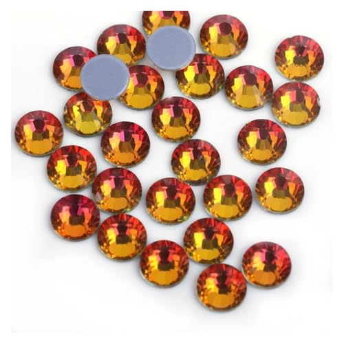 Hotfix Strasssteine Hot Fix Strasssteine ​​Flatback Kristall Hotfix Strass Glitzer Aufbügeln ​​Kleidungsstück(Red Volcanic,SS6-1440pcs) von IRGVJIFR