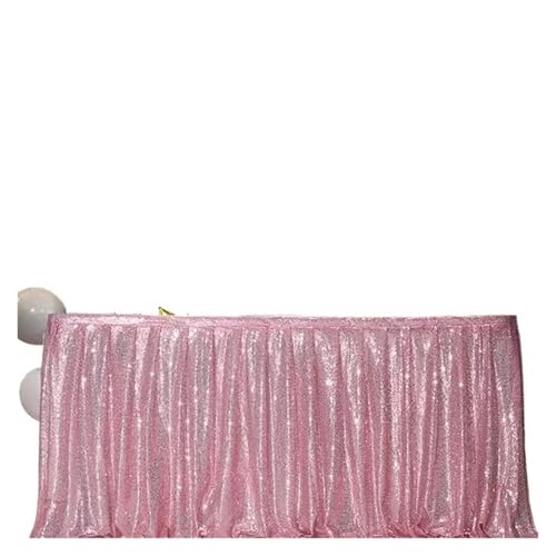 IRGVJIFR Tischrock Pailletten-Tischrock, Tisch-Flash-Tuch, Geburtstagsparty-Dekor, Hochzeit, Festival, Event, rechteckig, Glitzer-Tischröcke, Dekoration(Light Blue,9FT 70x275cm) von IRGVJIFR
