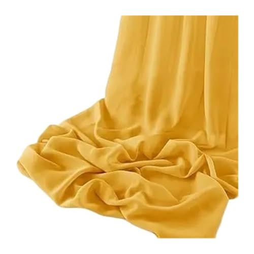 IRGVJIFR Tischrock Weißer Tischrock for Chiffon-Hochzeitstischdecke Stoff for Schatztisch Geburtstagsfeier Kuchentisch Decora(Yellow,70X275cm) von IRGVJIFR