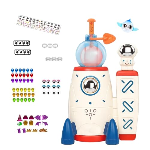 Weltraum Rakete, Aufkleber Dekoration Ballon Spielzeug, Rakete Stil Luftpumpe, Spaß Aufkleber, Konzentration Und Praktische FäHigkeiten Ausbildung, Unterhaltung von IRILXGAY