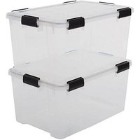 2 IRIS Ohyama Water Proof Aufbewahrungsboxen 2x 50,0 l transparent, schwarz 39,0 x 59,0 x 29,0 cm 2 IRIS Ohyama Water Proof Aufbewahrungsboxen 2x 50,0 l transparent, schwarz 39,0 x 59,0 x 29,0 cm von IRIS Ohyama