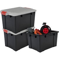 3 IRIS Ohyama DIY SK-450 Aufbewahrungsboxen 3x 50,0 l schwarz, grau, rot 38,5 x 59,0 x 40,0 cm 3 IRIS Ohyama DIY SK-450 Aufbewahrungsboxen 3x 50,0 l schwarz, grau, rot 38,5 x 59,0 x 40,0 cm von IRIS Ohyama