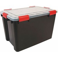 IRIS Ohyama AT-LD BkR/C/D.Red Aufbewahrungsbox 70,0 l schwarz, transparent, rot 29,0 x 59,0 x 38,0 cm von IRIS Ohyama