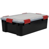 IRIS Ohyama AT-LS BkR/C/D.Red Aufbewahrungsbox 30,0 l schwarz, transparent, rot 29,0 x 39,0 x 19,1 cm von IRIS Ohyama