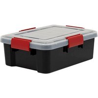 IRIS Ohyama AT-S BkR/C/D.Red Aufbewahrungsbox 10,0 l schwarz, transparent, rot 29,0 x 39,0 x 14,6 cm von IRIS Ohyama