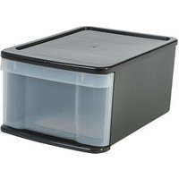 IRIS Ohyama Aufbewahrungsbox 11,0 l transparent, schwarz 26,0 x 37,0 x 17,5 cm von IRIS Ohyama