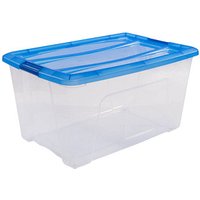 IRIS Ohyama Clear NTB Aufbewahrungsbox 45,0 l transparent, blau 39,5 x 57,5 x 30,5 cm von IRIS Ohyama
