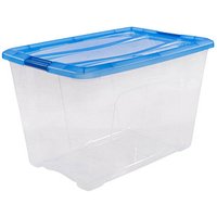 IRIS Ohyama Clear NTB Aufbewahrungsbox 60,0 l transparent, blau 39,5 x 57,5 x 36,5 cm von IRIS Ohyama